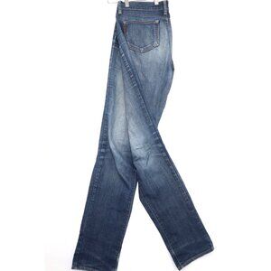 Paige Peg Skinny Womens Denim Jeans Size 29 Blue Distressed Look Stretch